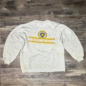 Vintage Kent State Crewneck Sweatshirt XL Gray Collegiate Graphic